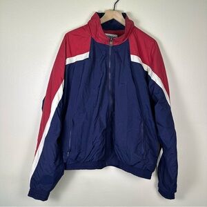 VINTAGE CHAMPION Men's Full Zip Embroidered Logo Windbreaker Track Jacket